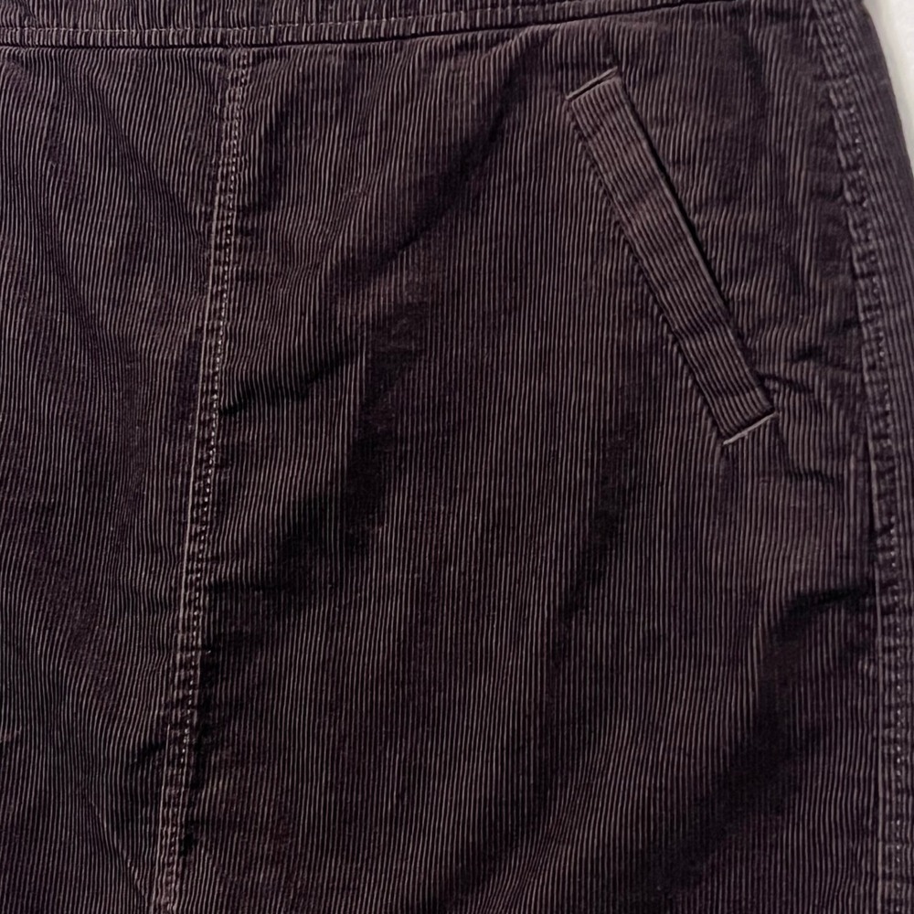 NWT LOFT Petite Brown Corduroy A-Line Mini Short Skirt‎ Size 6P back pockets - Picture 2 of 9